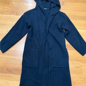 Black Hooded sweater coat